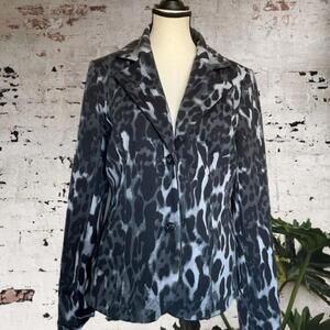 Guillame grey and Black Animal Print Blazer Size S